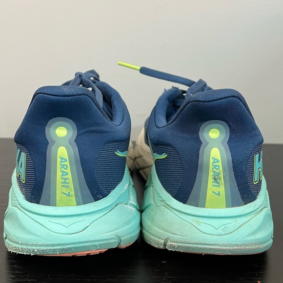 Hoka Arahi 7 Running Shoe Sneaker Women’s 10 Blue Mint Green - Picture 3 of 8